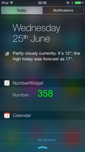 iOS 8 Today extension