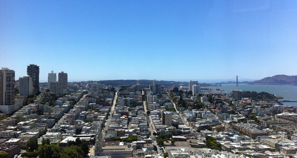 San Francisco view from Coit Tower